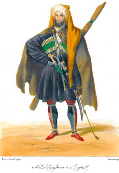 高加索的场景，风景，风俗和服饰由G. Gagarin王子自然画出 作者 加里格林（Grigory Gagarin）